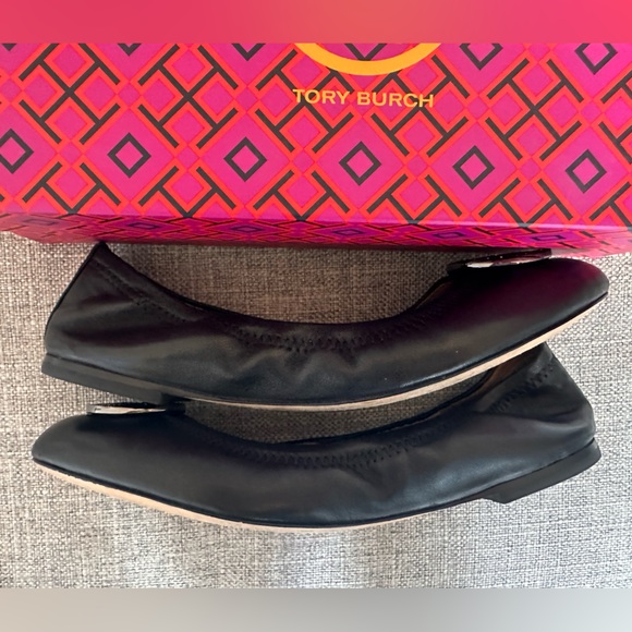 Tory Burch Size 7 Black Pave Ballet Flats - Picture 3 of 4